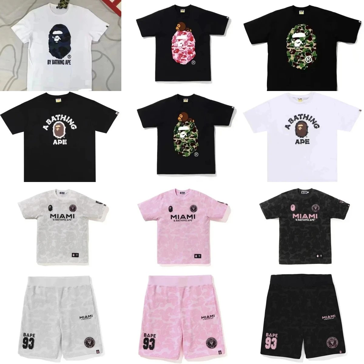 BAPE T-shirt/short sleeve /Bape x Miami Jersey t-shirt